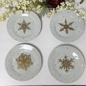 Snowflake Desert Plates Set of Four